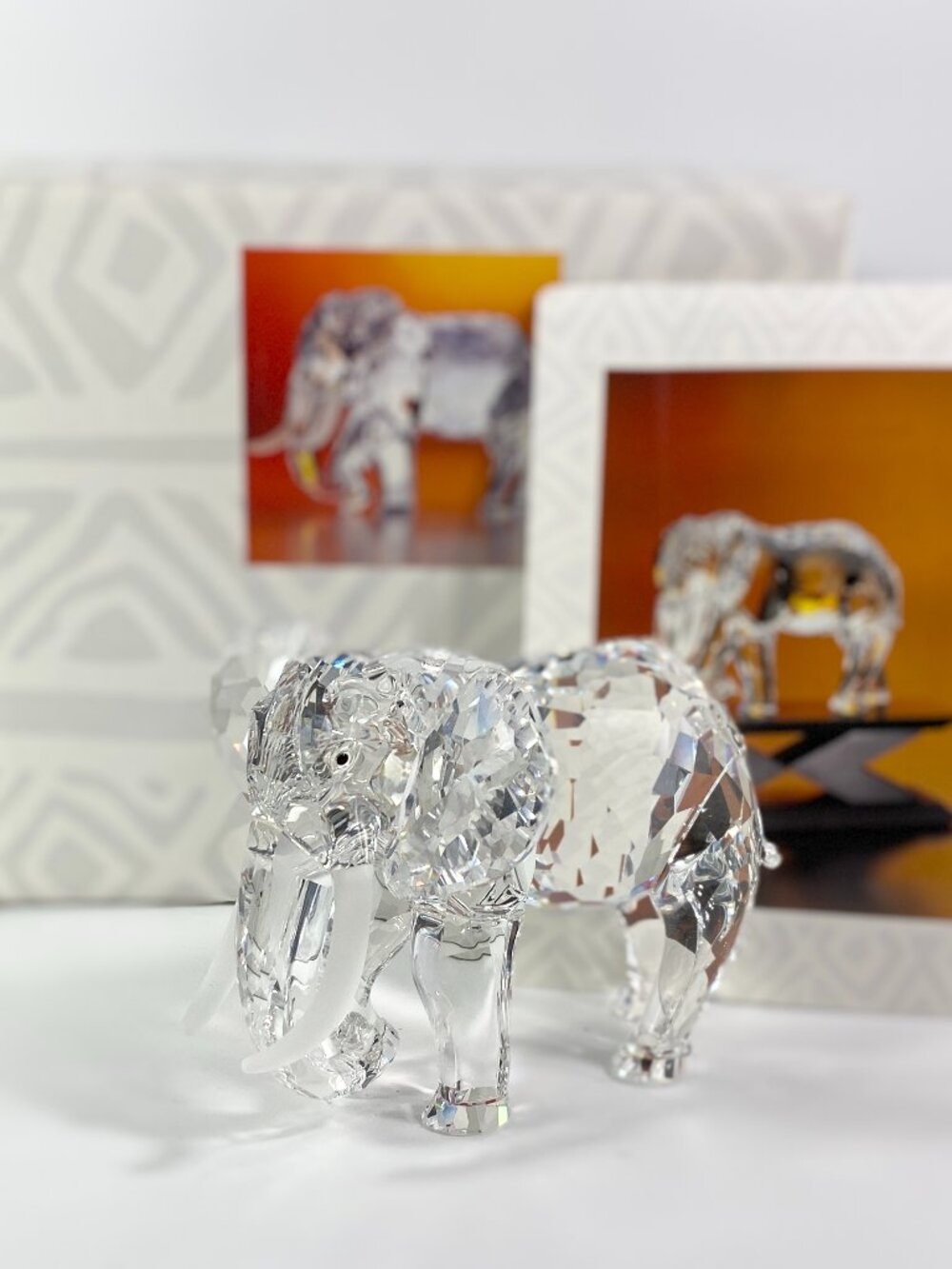 Swarovski - "Inspiration Africa" Elephant 1993 Annual Crystal Figurine w/ Box